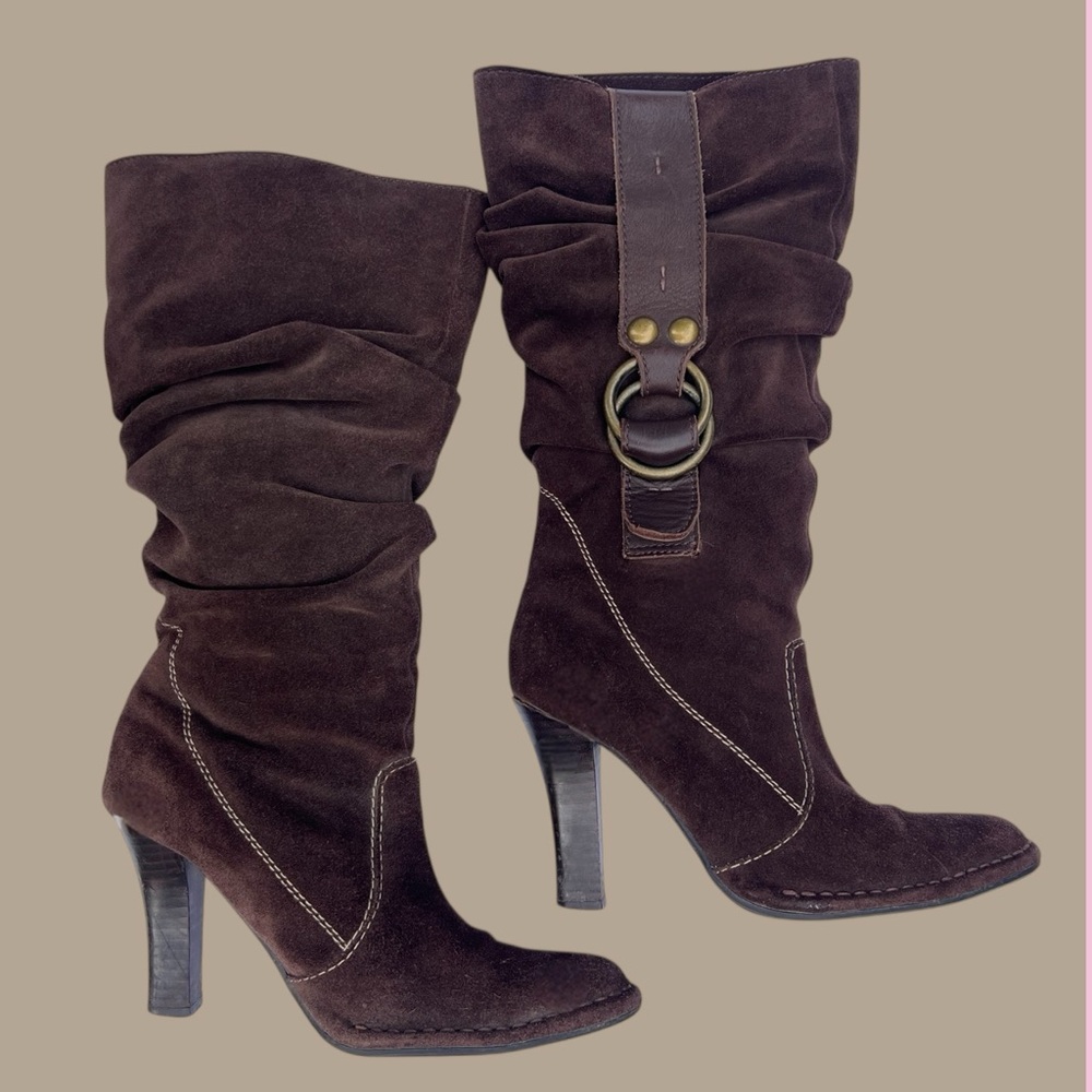 Steven by Steve Madden "Impiria" Dark Brown Suede Mid Calf Boots | Women’s 7.5M